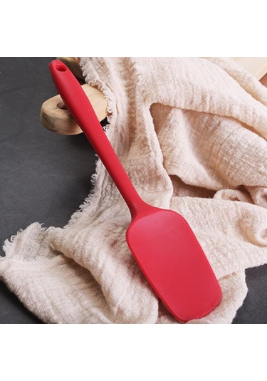 Şarap Kırmızısı 21 Cm Sıcak Evrensel Isıya Dayanıklı Entegre Kolu Silikon Kaşık Kazıyıcı Spatula Kek Dondurma Mutfak Aracı Malzemesi Bakeware