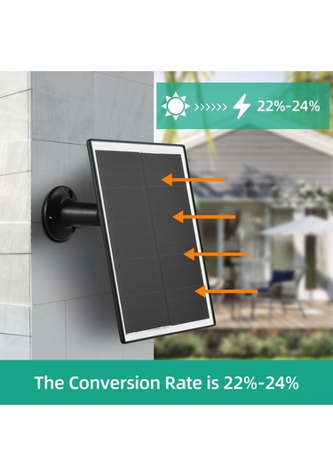 Skycity Monokristal Güneş Paneli 10w 5v, Ip65 Su Geçirmez, 360 Döner, 22-24% Dönüşüm Oranı, Dış Mekan Güç Kaynağı, Type-c Çıkışlı, Beyaz