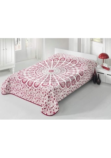 Sarar Battaniye Sarar Çift Kişilik Battaniye-mandala Turkuaz Pudra