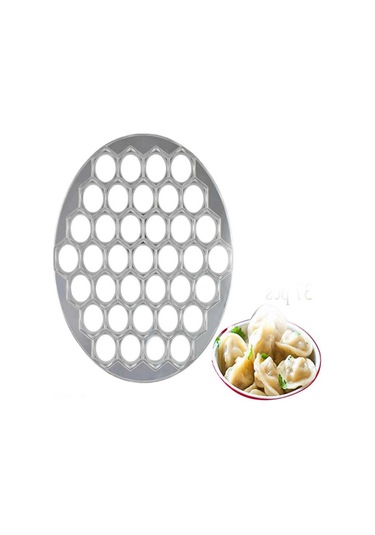Fortunelane 37 Şık Metal Manty Kalıpı - Mutfak İçin Zaman Tasarruflu Hamur İşi Aleti Gümüş Gümüş