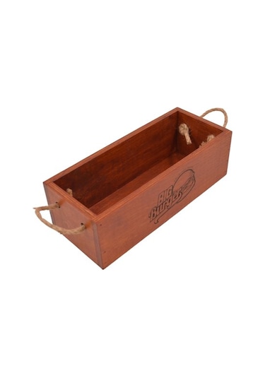 Ahşap Sosluk Logolu El Yapımı 30cm X 11cm Genişlik 9cm Yükseklik