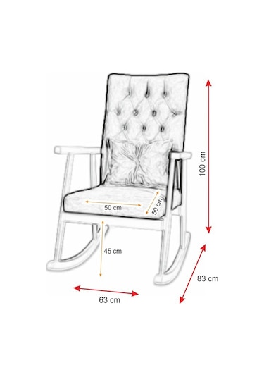 Asedia Trend Ceviz Yeşil Retro Sallanan Sandalye