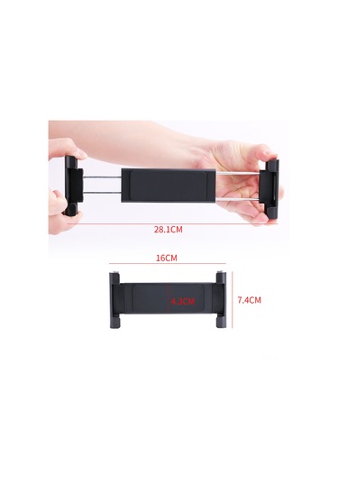 Lemestar Tesla Model 3 Y 2019-2021 İçin Arka Koltuk Tablet Tutucu, 4.5"-12.9" Cihaz Uyumlu, 360 Derece Döner, Seyahat Eğlencesi İçin Abs Malzeme