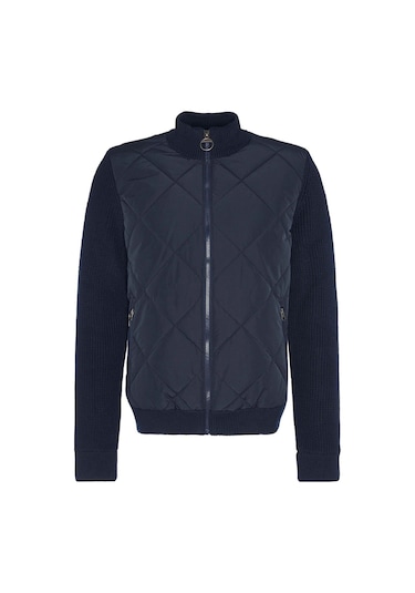 Barbour Newland Zip Through Knitted Jumper Kazak Ny91 Navy Lacivert