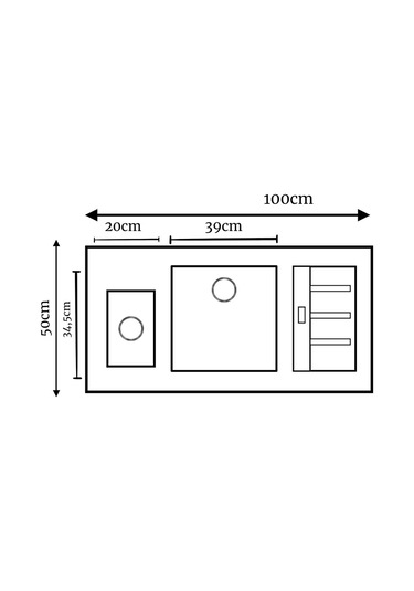 Real Stone P022 Aspendos 1.5 Gözlü Granit Mutfak Eviyesi Gri 100 x 50 CM