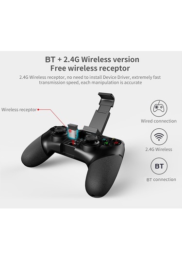 Ipega Gamepad Pg-9076 Bt 2.4g Kablosuz Oyun Konsolu Siyah