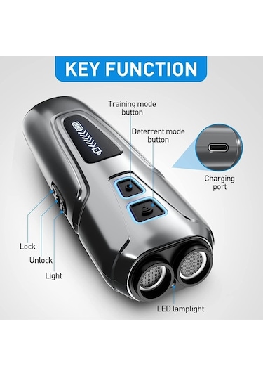 Hallow Ultrasonik Köpek Kovucu Köpek Kabuğu Caydırıcı Cihaz Siyah A