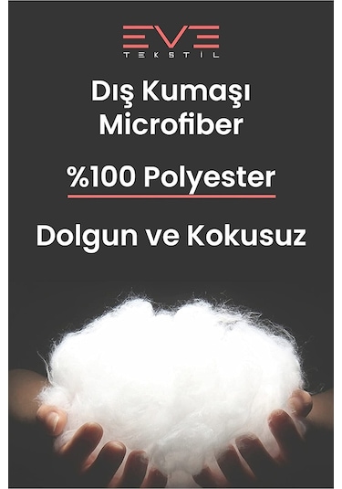 Eve Tekstil 6 adet Roll Pack Microfiber Kılıflı Silikon Yastık