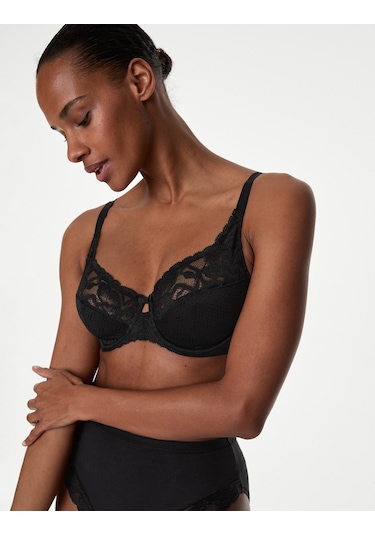 Marks & Spencer Dantel Detaylı Full Cup Sütyen Siyah