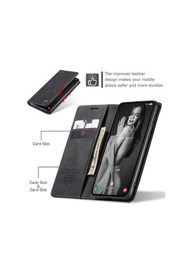 Samsung Galaxy A56 5g Kılıf Caseme 013 Serisi Kart Tutucu Stand Deri Telefon Kılıfı Çok Renkli İle Uyumludur Çok Renkli