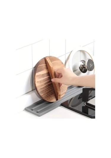 Maxaccess Gri Mutfak Düzenleyici Kaymaz Saklama Paspası Çok Amaçlı Kapak Kaşık Kurutucu Gri