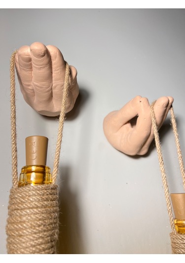 El Figürlü Duvar Lambası Pilli Led Işıklı Dekoratif Vitray Boyalı Cam Şişe Aydınlatma Vintage El Sarı Işık