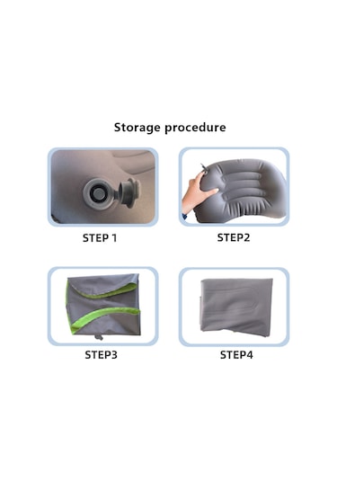 Gm-sıp10 Şişme Kamp Yastığı Açık Hava Yastıkları Kumaş + Tpu Seyahat Yastığı 001