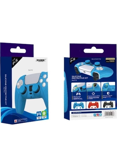 Ps5 Dualsense Mavi Silikon Kılıf + Analog Koruyucu