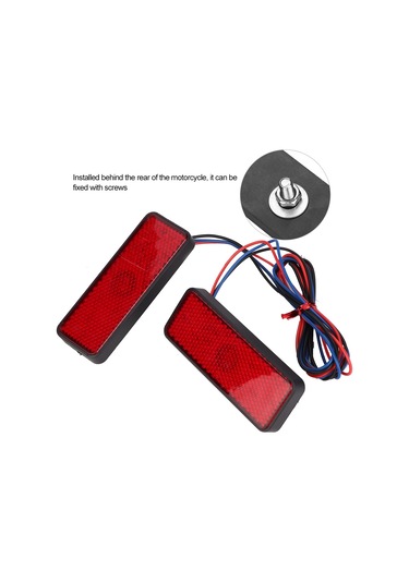 Yaozixa Led Teknolojiyle Motor Elektrikli Araç Fren Arka Lambası, 300-500m Yansıma Mesafesi, Üç Hatlı Parlaklık Regülasyonu, Evrensel Uyumlu 2 Adet