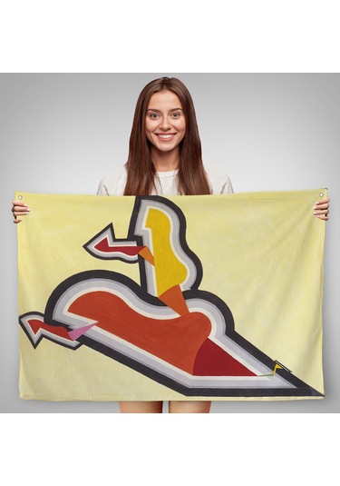 Joseph Schillinger - Ritim Çalışması Duvar Örtüsü - Study İn Rhythm: Red And Gold-7136