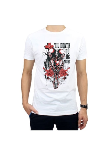 Hidz Skull Til Death Kurukafa Unisex Tişört Tip 5 001