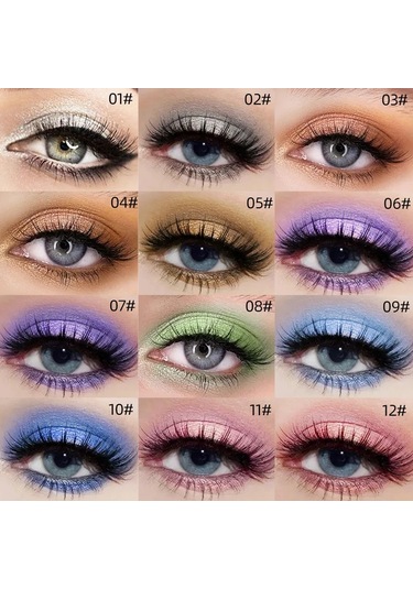 13 Gölgeli Suya Dayanıklı Likit Göz Farı Paleti - Göz Alıcı Görünümler İçin 10 Dark Topaz