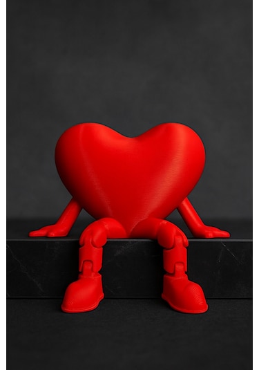 Kalp Şeklinde Biblo Obje Dekor 1 Adet - Sevgililere Özel Kalp Dekoratif Obje Torpido Süsü