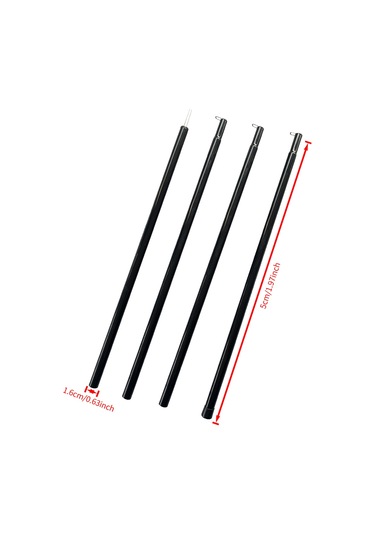 Padalink Kamp Ve Çadır İçin Dayanıklı 16mm Çapında 2.0 Metre Uzunlukta Teleskopik Destek Çubuğu - Siyah Çok Renkli