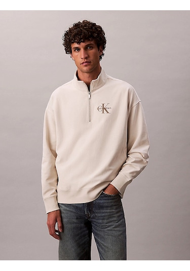 Calvin Klein Erkek Sweat Lv04rd236g 67u Beyaz Beyaz