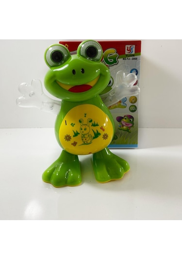 Pilli Dans Eden Işıklı Müzikli Kurbağa