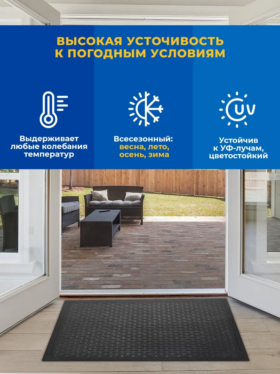 Blabar 45 X 75 Kauçuk Paspas 347653035 Siyah