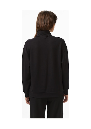 Nautica Kadın Siyah Regular Fit Sweatshirt Düz 57k605t Siyah