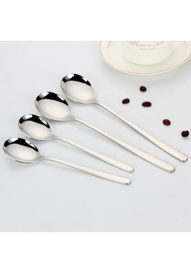 Homyl Paslanmaz Çelik Karıştırma Kaşığı Uzun 21,5-cm Gümüş GÜmüş