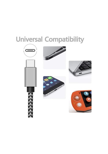 Usb Tip C Kablo Tarih Sync 2.4a Hızlı 1m 2m 3m Şarj Naylon Örgülü Tel Şarj Rose Red 2m