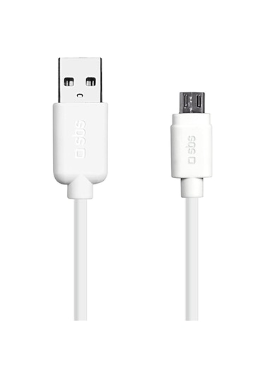 SBS 96249 TECABLEMICROW MİKRO USB ŞARJ VE VERİ KABLOSU 1 MT BEYAZ