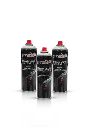 Steep Seramik Lastik & Tampon Parlatıcı Sprey 3 Adet 500ml