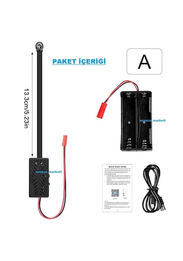 Mini Güvenlik Wifi Kamera Uzaktan İzleme-ses Dinleme-hafıza Kart