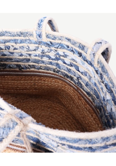 Yargıcı Denim Detaylı Jüt Çanta 26ykcn3127x 063 Bej