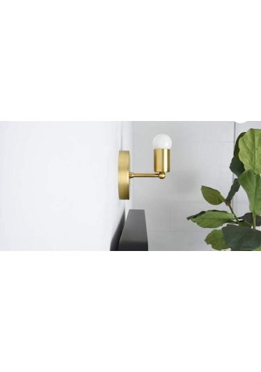 Rys Retro Metal Mat Gold Dekoratif Duvar Aplik Gold