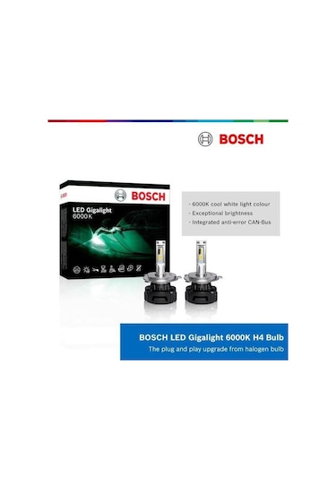 Bosch 12v H4 Csp Led Xenon Far Ampul Seti 6000k 4600 Lümen 30w Canbus