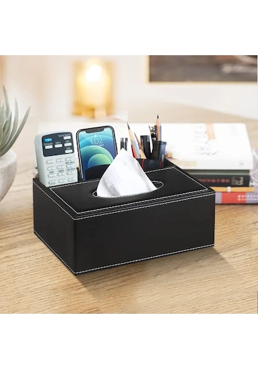 1a-çok Fonksiyonlu Doku Kutusu, Kırtasiye Uzaktan Kumanda Kutusu, Ev/ofis/restoran İçin Dekoratif Doku Kalemi Uzaktan Organizatör
