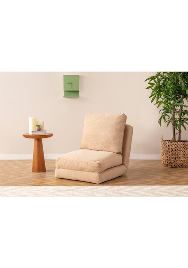 Pafu Taida Tekli Katlanır Yataklı Uzanma Koltuğu Krem