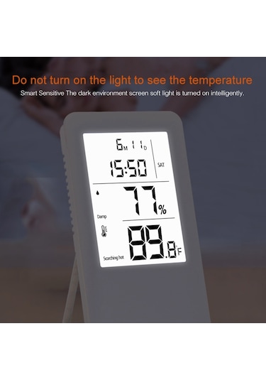 Mc501 Ayarlanabilir İç Mekan Termometresi Higrometre, Şarj Versiyonu