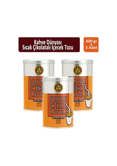 Kahve Dünyası Teneke Sıcak Çikolata 3 x 400 G