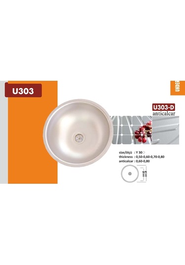 Ekosan Y30 - Yuvarlak Karavan. Tekne Evyesi Sifon Gri