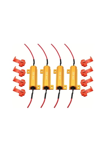 Motion003 4 Adet 50w 6 Ohm Yük Dirençleri Led Ampul Hiper Flaş Hata Kodu Onarım Sinyal Fene
