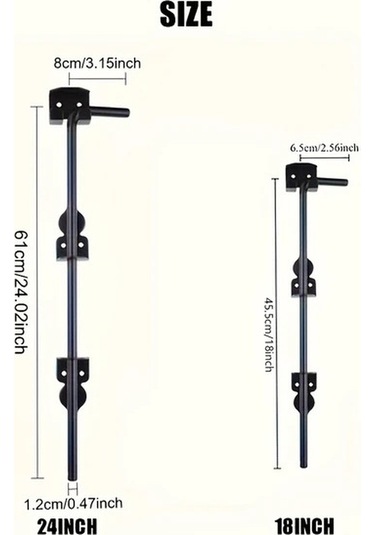 Besthome1 Dream011 18 Inç Siyah Çelik Yer Anchörü Kapı Kilit