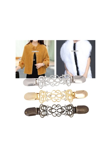 Lemestar Kadın İçin Çinko Alyüminyum Gömlek Kartigan Shawl Kelebek Desenli Kolluk Klembi 3 Adet - Dayanıklı, Güzellik Katıyor Çok Renkli