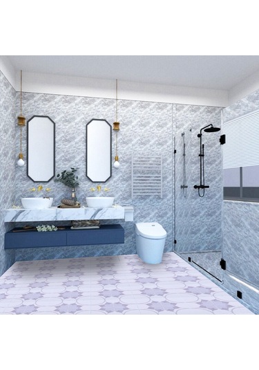 Yaozixa Pvc Duvar Sticker 10x10cm 10 Adet - Su Geçirmez, Toksiniz, Dekoratif - Mutfak, Banyo, Salon Uygun Diğer