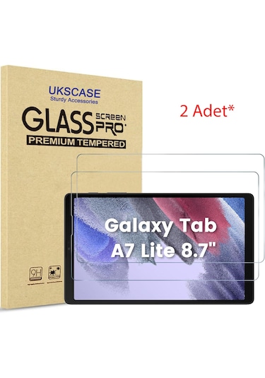 Samsung Uyumlu Galaxy Tab A7 Lite 8.7 İnç 2021 Temperli Cam Ekran Koruyucu 2 Adet