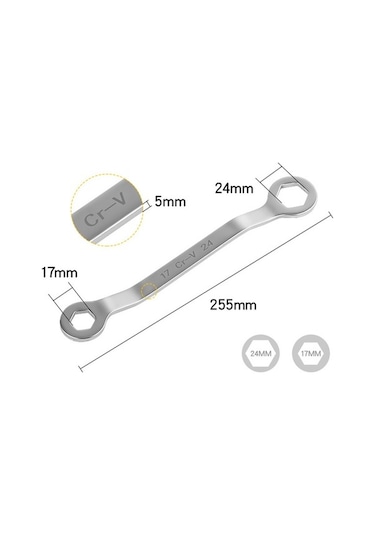 Pazly Dualhead 17mm/24mm Motosiklet Yağ Tahliye Vidası Temizleme Aparatı K22311