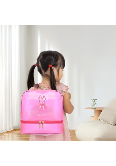 Suntek Bale Dans Sırt Çantası Günlük Spor Jimnastiği Için Gül Kırmızısı