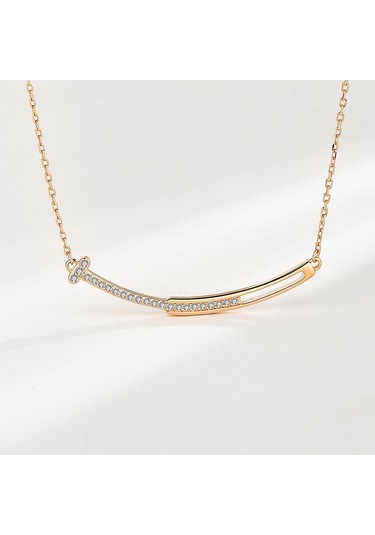 Tancise Kadın Kolye Kolye Klasik 925 Ayar Gümüş Zirkon Moda Hediye Altın