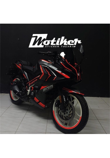 Bajaj Rs200 Neon Turuncu Sticker Etiket Full Takım Modeli